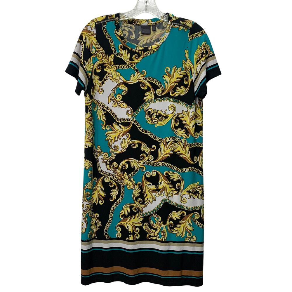 Rafaella Womens Large Petite LP Chain Embellished 80 90 Yacht Short Sleeve Dress